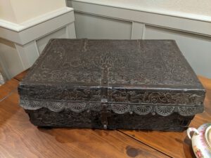 Gallery Leather Box Dark Brown 17th Cent Gallery