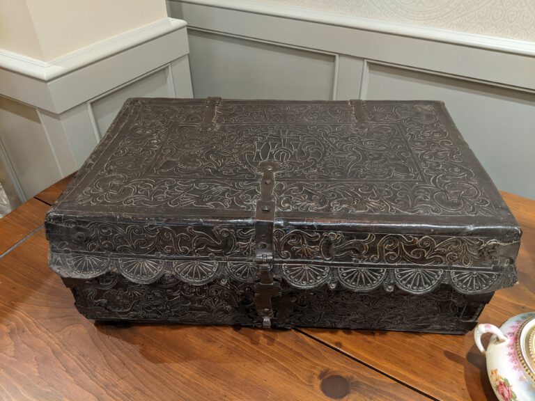 17th-Century Leather Document Box